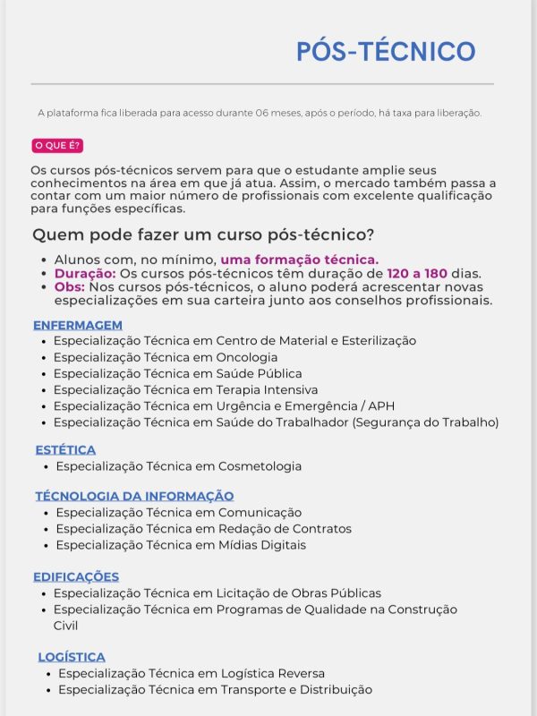 Curso de Pós-técnico